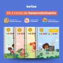 KIT Com 4 Cadernos Mágico de Caligrafia Reutilizável + 1 Caneta Mágica com 10 refis + 1 Suporte de Escrita + Brinde Exclusivo